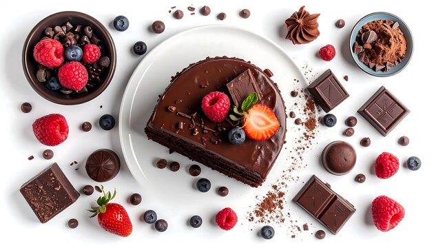 Assortment of colorful chocolate truffles on white plate.