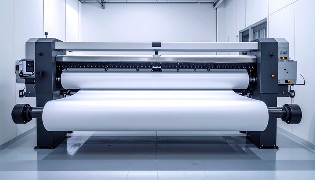 Industrial CNC milling machine in modern workshop setting.