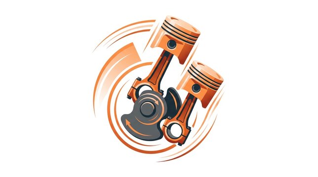 Close-up of Engine Pistons and Connecting Rods in a Mechanical Workshop