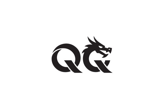 Iconic qq logo featuring a fierce dragon integrated with letters