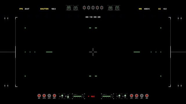 Digital Camera Viewfinder Interface HUD Screen Overlay.