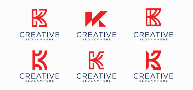 Modern Construction Letter K Logo Design with Geometric Architecture Style