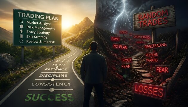 Trading Plan vs Emotional Trading &ndash; Split Reality of Discipline and Impulsive Decisions