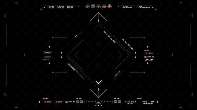 Futuristic Sci-Fi Heads Up Display HUD Interface Element.