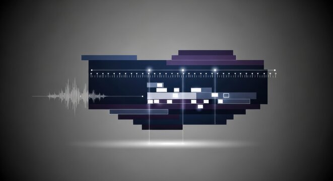 Digital audio waveform displayed on a modern sound editing interface