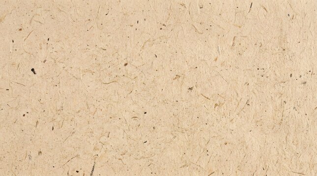 Recycled paper texture background with natural fibers and speckles