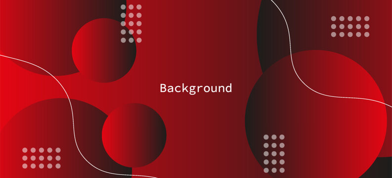 Abstract red gradient circles background. Modern simple overlap geometric pattern creative design. Minimal red curve shapes texture element. Suit for cover, poster, website, banner, presentation