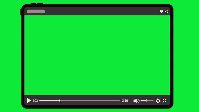 Desktop UI Animation | Modern Computer Desktop User Interface Motion Graphics Green Screen
