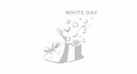 Obraz premium Gift wrapped in white paper.