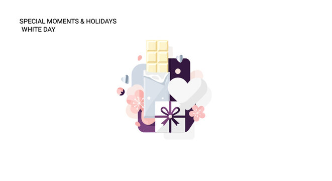 Gifts wrapped in colorful paper.
