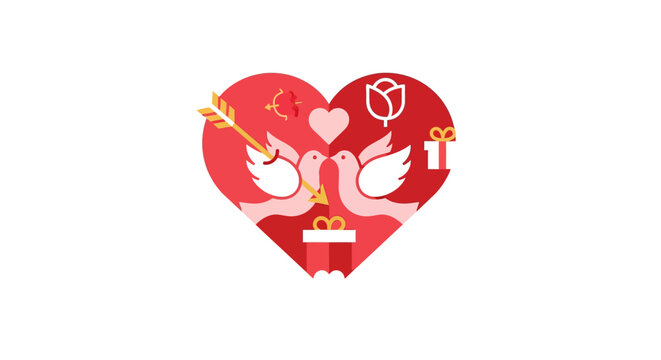 Heart Shaped Valentine Love Symbol.
