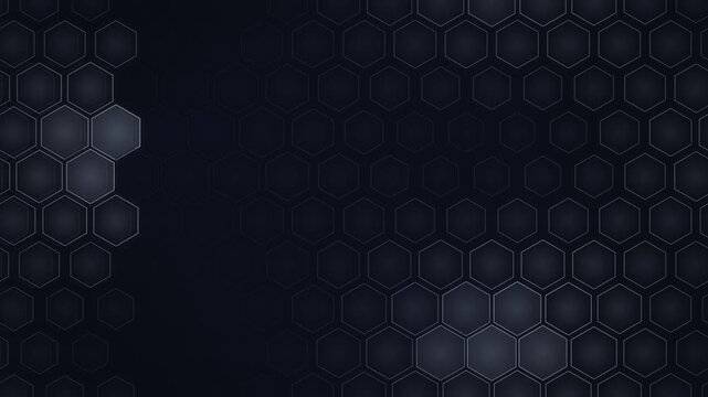 Hexagonal pattern forms a minimalist loop on a dark surface