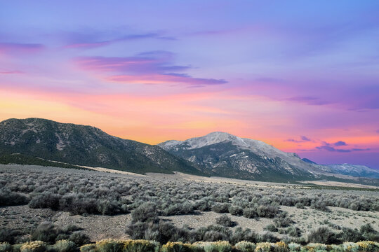 sunrise in the mountains