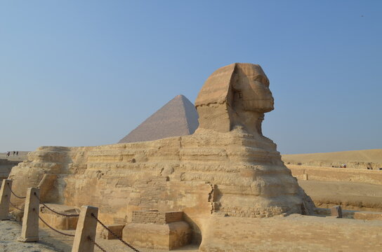 sphinx and pyramid