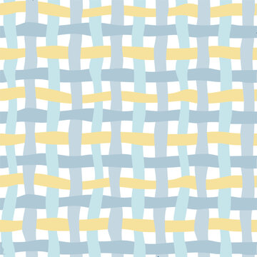 Vector seamless pattern with simple hand drawn geometric elements. Striped endless background.