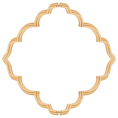 Fototapeta premium illustration of a golden frame, vintage border