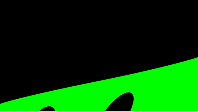 received rubber stamp animation with a black fill hand drawn style over a green screen chroma key background for video editing and postproduction