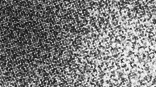 Newsprint Halftone Dot Texture with Jittery Motion and Retro Xerox Aesthetic for Video Overlay