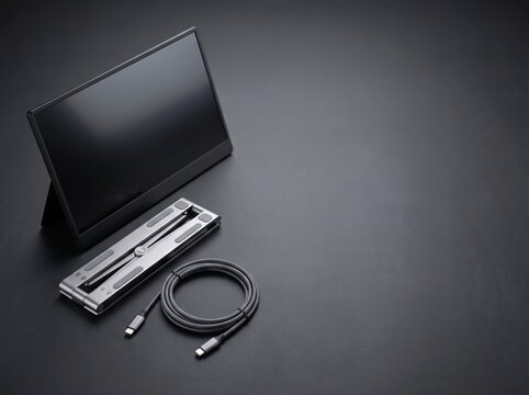 Compact portable monitor and accessory kit
