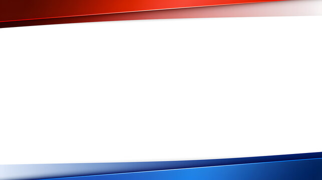 Abstract red and blue wave design on white background