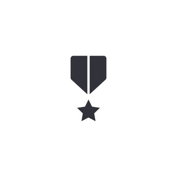 Modern award medal icon symbolizing achievement, excellence, recognition, and outstanding performance accomplishments.