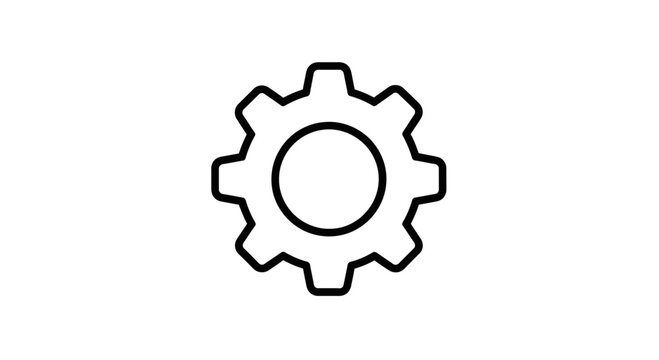 Gear icon for settings and configuration