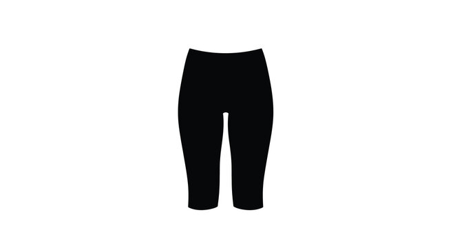 Black leggings silhouette against a white background silhouette