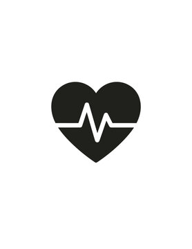 Medical symbol of heart health with 20260628 ECG line graph