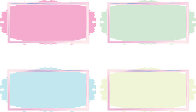 pastel colors creative abstract text box banners frames