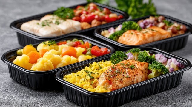 Convenient boxed food with microwave-ready healthy meals, [Boxed Food, Microwave Meals], [Quick Nutrition] 