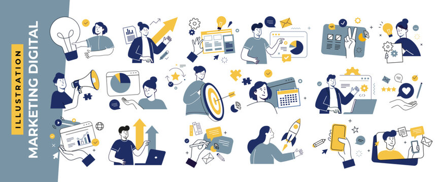 Illustration Marketing Digital