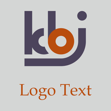 KBJ initial letter logo
