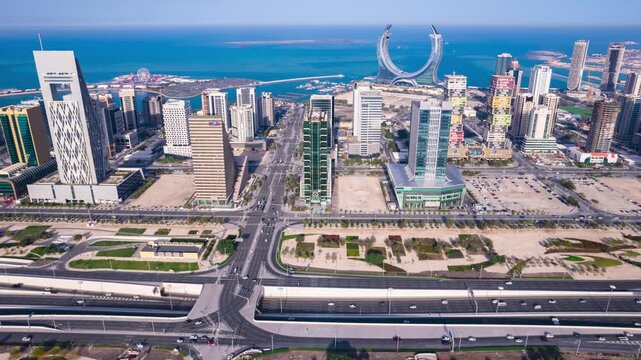Qatar Lusail Marina Aerial View
