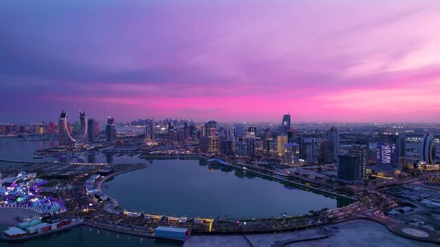 Qatar Lusail Marina Aerial View