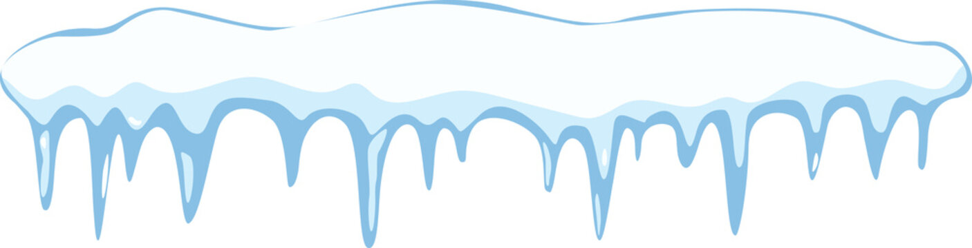 Winter Icicle Snow Border Illustration
