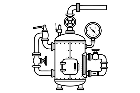 Industrial Steam Boiler and Pressure Vessel Icon