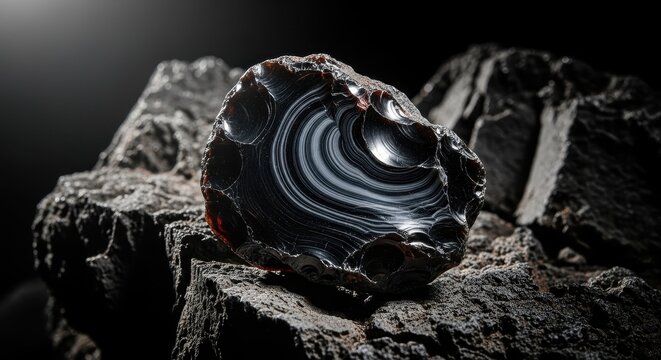 Polished Agate Stone Displaying Unique Patterns and Textures