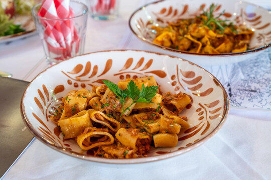 Classic Italian pasta dish with homemade sauce and fresh ingredients restaurant style