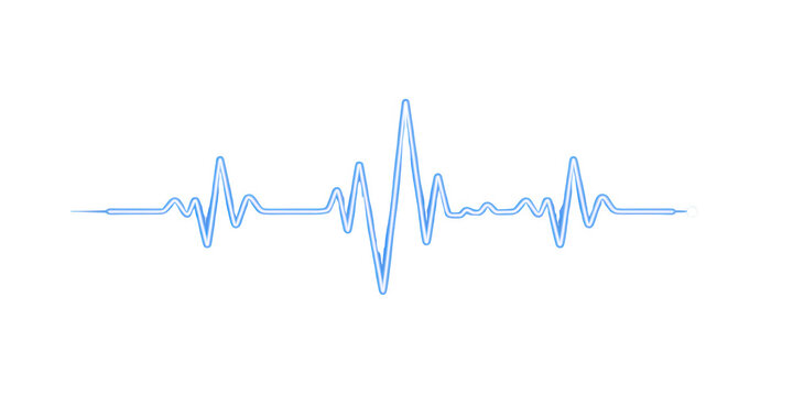 Heartbeat line illustration isolated on transparent background