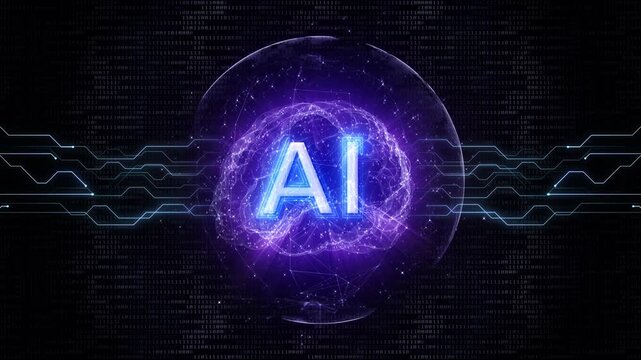 AI Bubble Bursting Explosion Animation, Background, Loop

