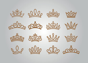 Collection of various crown designs and symbols © Omar