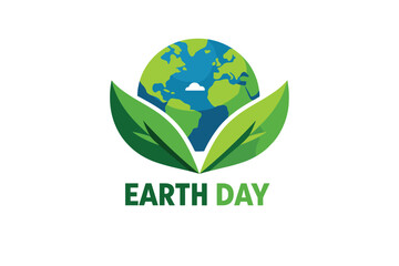 Fototapeta premium Earth Day Green Logo.