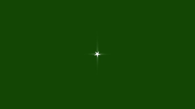 Animation blink twinkle star particle graphic movement on green screen background star sparkle vector doodles, glowing light effect, retro shine movement, fast glowing line motion 4K.