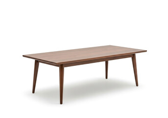 Fototapeta premium Modern minimalist rectangular wooden coffee table with light tabletop