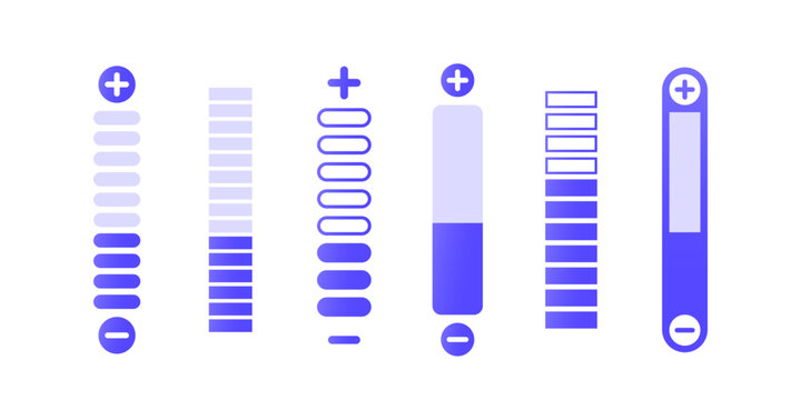 volume control, plus and minus interface design for apps