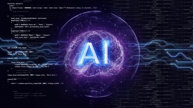 AI Bubble Bursting Explosion Animation, Background, Loop
