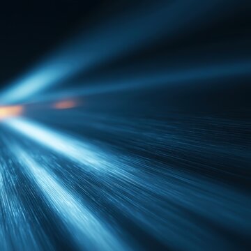 Dark blue motion blur background with glowing highlights, futuristic atmosphere