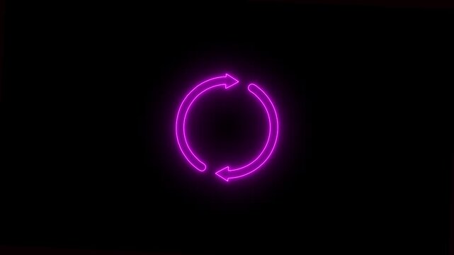 Adobe Stock Neon Logo Animation | Glowing Pink Circle Effect | Creative Motion Background.4k animation video