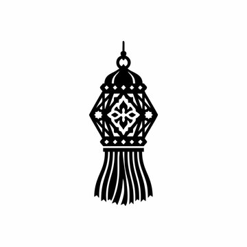 Decorative Diwali Kandil Lantern Silhouette Icon