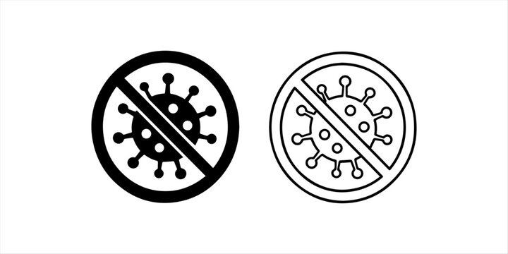 Virus Protection Icon Set, No Virus Symbol, Infection Prevention Healthcare Vector Illustration
Coronavirus Prevention Symbol, Virus Blocked Sign, Medical Safety and Hygiene Vector Design
Anti Virus 